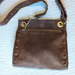 Hammitt Tony Medium Crossbody Bag Brown Suede